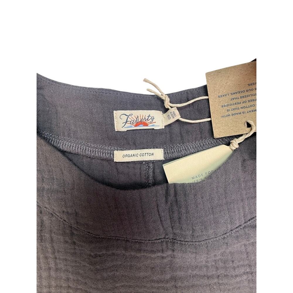 Faherty Organic Cotton Westport Tank Dress Washed Black Midi Belted Small - Picture 3 of 10